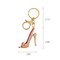 Wrapables Crystal Bling Key Chain Keyring Car Purse Handbag Pendant Charm, Pink High Heel